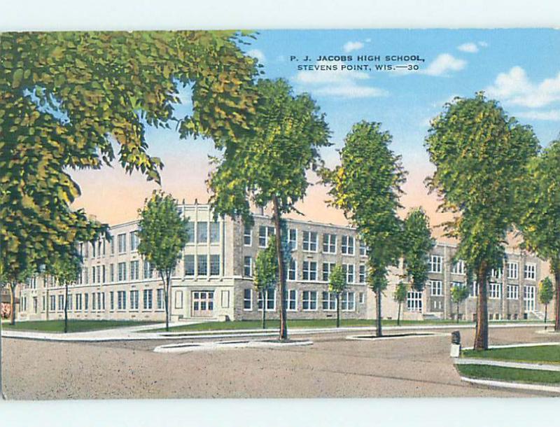 Unused Pre-1980 HIGH SCHOOL Stevens Point Wisconsin WI L9679