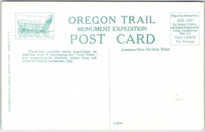 VINTAGE POSTCARD FOUND THE TRAIL & OLANTING A AMRKER OREGON TRAIL 1906