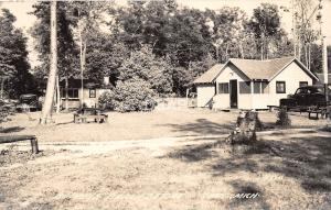 C35/ Curtis Michigan Mi Real Photo RPPC Postcard 1949 Buckeye Lake Resort Auto