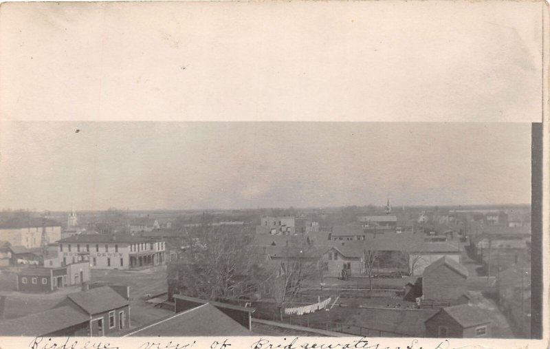 J61/ Bridgewater South Dakota Postcard RPPC c1910 Birdseye View Homes 133