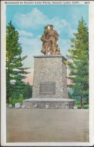 MONUMENT TO DONNER LAKE PARTY 1935 CALIFORNIA