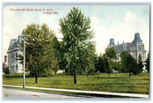 1911 Scenic View Villard Deady Halls Trees Eugene Oregon Antique Posted Postcard