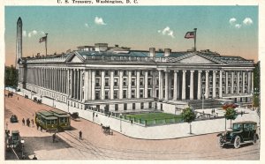 Vintage Postcard 1920's United States Treasury House Office Washington DC BSR