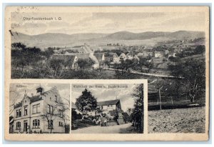 c1910 Oberflockenbach Town Hall Weinheim Germany Multiview Posted Postcard