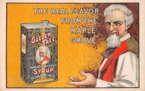 UNCLE JOHN'S GOLDEN TREE SYRUP MASSACHUSETTS ADVERTISING POSTCARD (c. 1910)