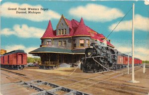 Lot 32 usa grand trunk western depot  durand michigan railway station train 