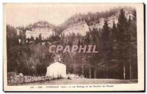 Old Postcard Oyonnax Refuge and the Rocks of Perret