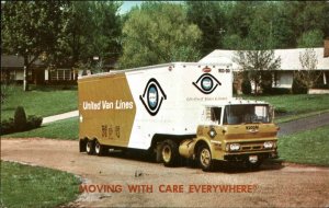 Moving Truck United Van Lines 1960s Postcard