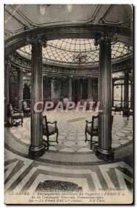 Le Havre Old Postcard Interior of the liner France's Compagnie Generale Trans...