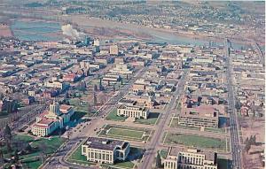 Air View Downtown Salem Oregon OR Chrome Postcard