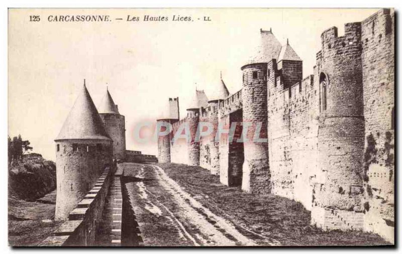 Old Postcard Carcassonne The high Strings