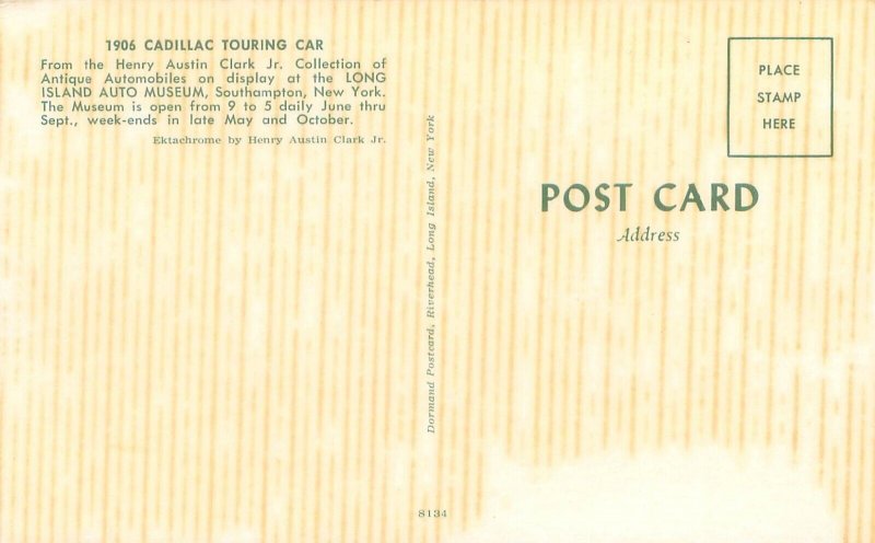 Red 1906 Cadillac Touring Car Postcard Unused