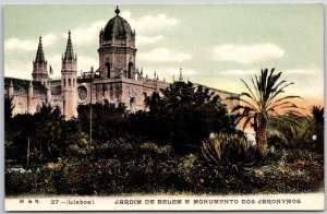 Jardim De Belem e Monumento Dos Jeronymos Lisboa Portugal Postcard