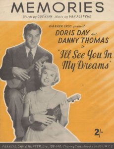 Memories Doris Day & Danny Thomas Rare Sheet Music