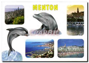 Postcard Moderne Menton Cote d & # 39Azur Dauphin
