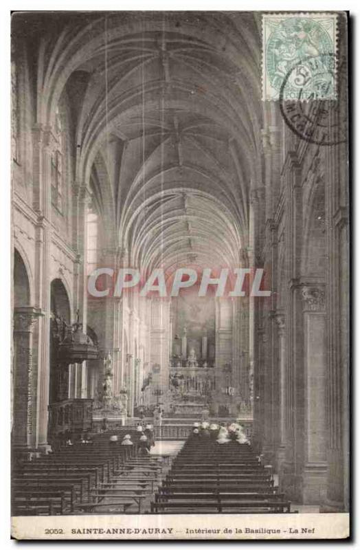 Sainte Anne d Auray - Interior of the Basilica Organ - Old Postcard