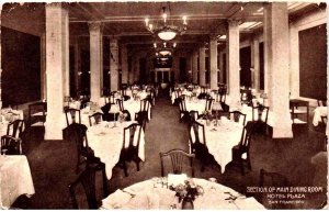 San Francisco, California - Main Dining Room at the Hotel Plaza - in 1915