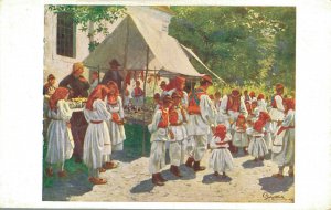 Croatia Croatian Traditional Dresses Vintage Postcard 07.49