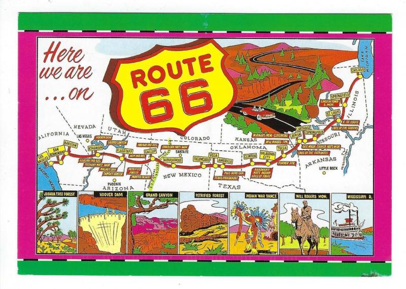 2002 Route 66 Arizona Postcard - Read Note On Back  (MM146)