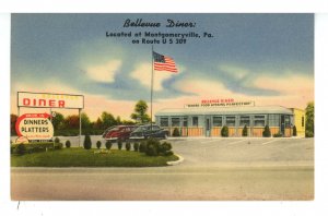 PA - Montgomeryville. Bellevue Diner ca 1951