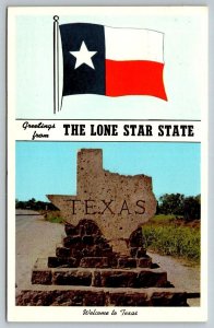 Greetings From Texas The Lone Star State  Postcard   1972