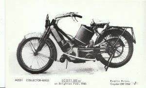 Motor Bike Postcard - Scott 532cc Motor Cycle at Brighton - Feb.1980 -  U1898