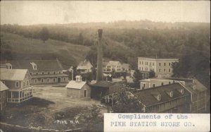 Pike Haverhill New Hampshire NH Station Store Co Birdseye Real Photo Postcard