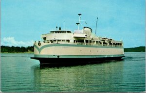 Vtg Victoria MV Queen of Esquimalt Ferry Boat British Columbia Canada Postcard