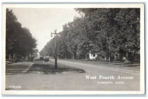 1931 West Fourth Avenue Car Scene Garnett Kansas KS RPPC Photo Vintage Postcard