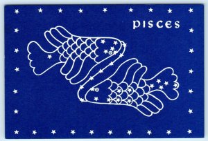 ZODIAC SIGN ~ PISCES Summer of Love Art 1967 Sea Cliff Press 4x6 Postcard