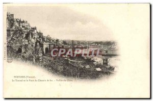 Old Postcard Poitiers The tunnel and the railway bridge Vallee du Clain