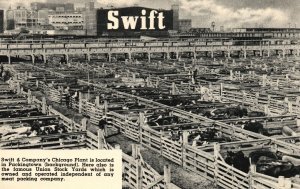 Vintage Postcard 1953 Swift And Company's Chicago Plant Packingtown Illinois IL