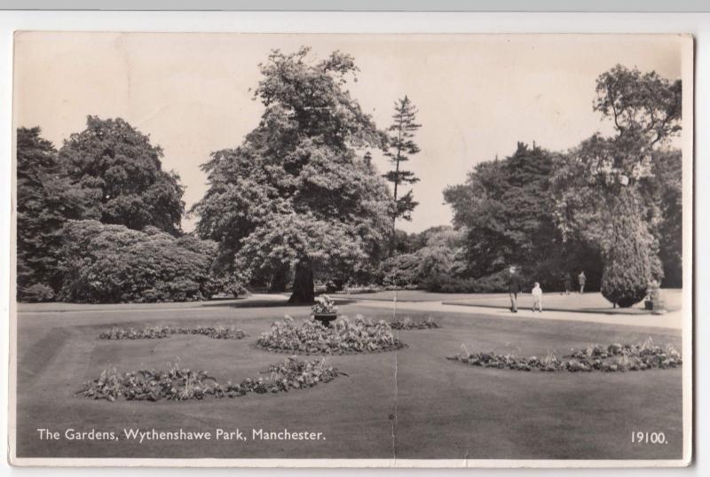 Manchester; The Gardens, Wythenshawe Park RP PPC, 1951 PMK, Faults