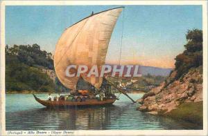 Old Postcard Portugal Alto Douro Boat