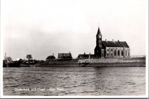 Netherlands Ouderkerk aan den IJssel Kerk Vintage RPPC C022