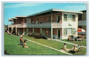 1956 The Chateau Daytona Beach FL Postcard Route A1A Roadside Hotel Motel