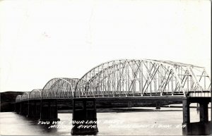 RPPC Bridge Over Missouri River Chamberlain SD c1956 Vintage Postcard N34