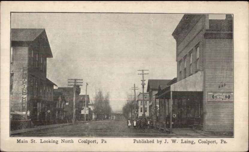 Coalport PA Main St. c1910 Postcard United States Pennsylvania