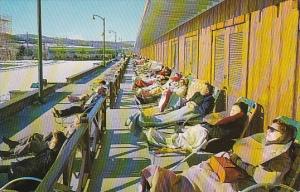 Outdoor Sun Bathing In Winter Grossinger New York