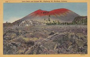 Arizona Lava Beds and Sunset Mountain On Highway 66 Curteich