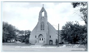 c1940's St. Johns Lutheran Church Madison South Dakota SD RPPC Photo Postcard