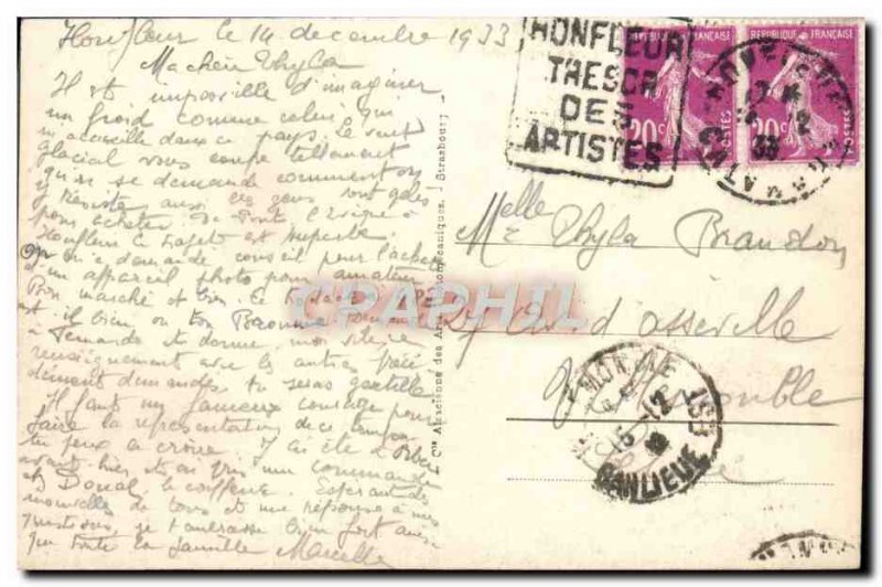 Postcard Old Church Honfleur Criquebeuf