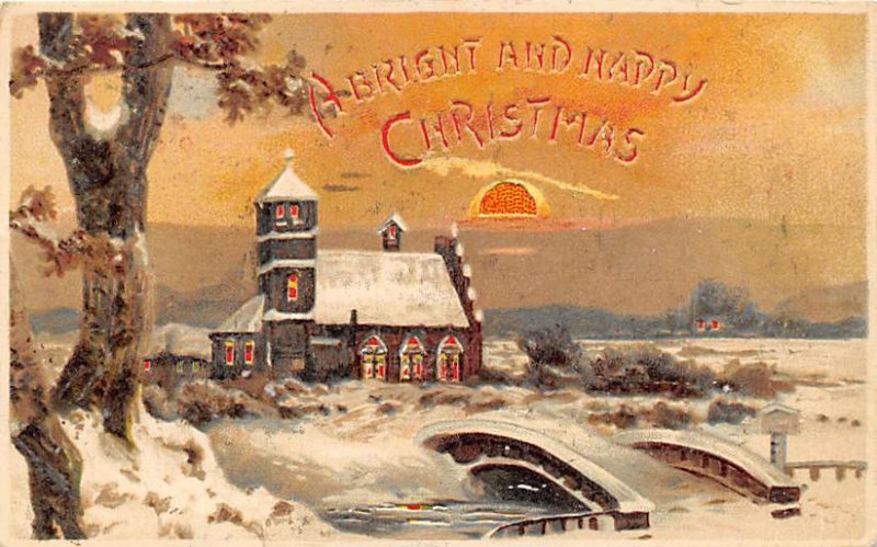 Happy Christmas Hold to Light 1907 