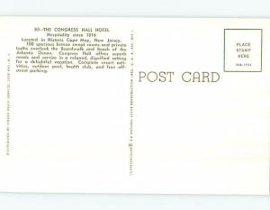 Unused Pre-1980 HOTEL SCENE Cape May New Jersey NJ B0442