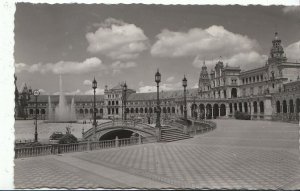 Spain Postcard - Sevilla - Spain Square - Partial View  V1547 