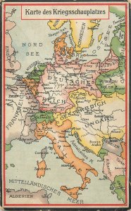 Map of the theater of World War 1914-1918