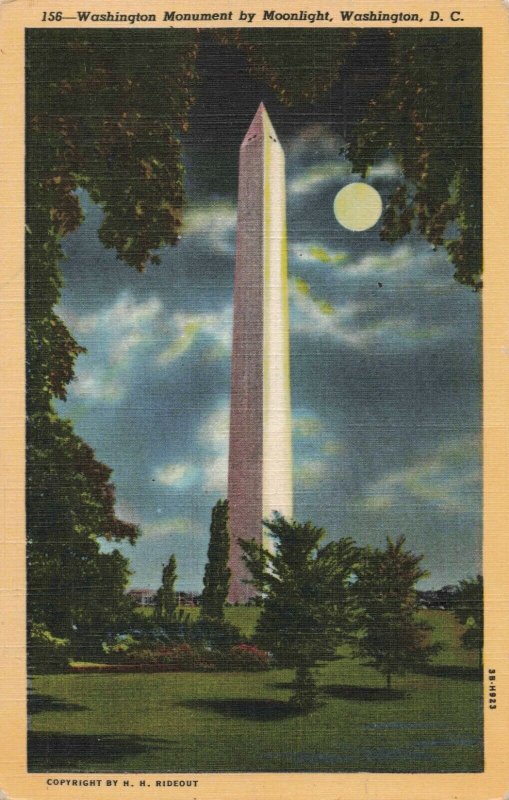 c.1944 Washington Monument by Moonlight, Washington D.C. Postcard 10c1-291