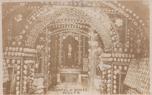 Chapel Of Bones Malta Antique Real Photo Postcard