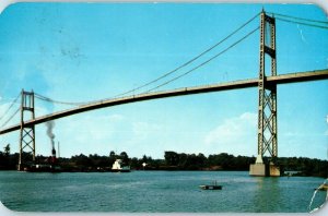 Thousand Islands International Bridge New York Postcard 1954