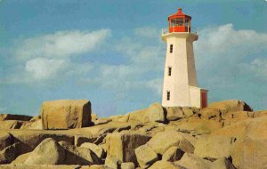 Peggy's Cove Lighthouse Nova Scotia Canada 1972 postcard